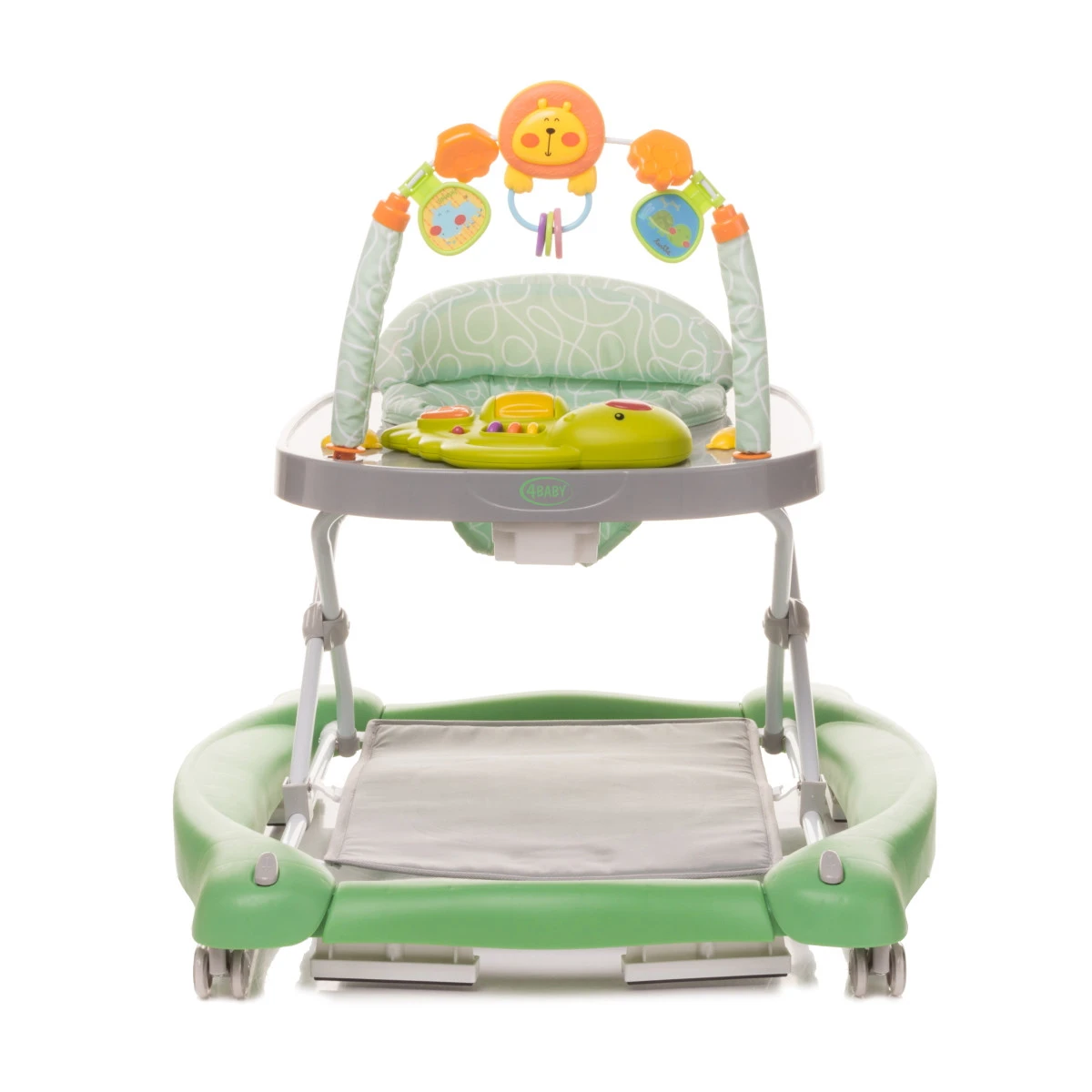 4Baby Swing'n Push Green 3- In-1 Loopstoel Met Schommelfunctie 2 4Baby Swing'n Push Green 3- In-1 Loopstoel Met Schommelfunctie - Afbeelding 2