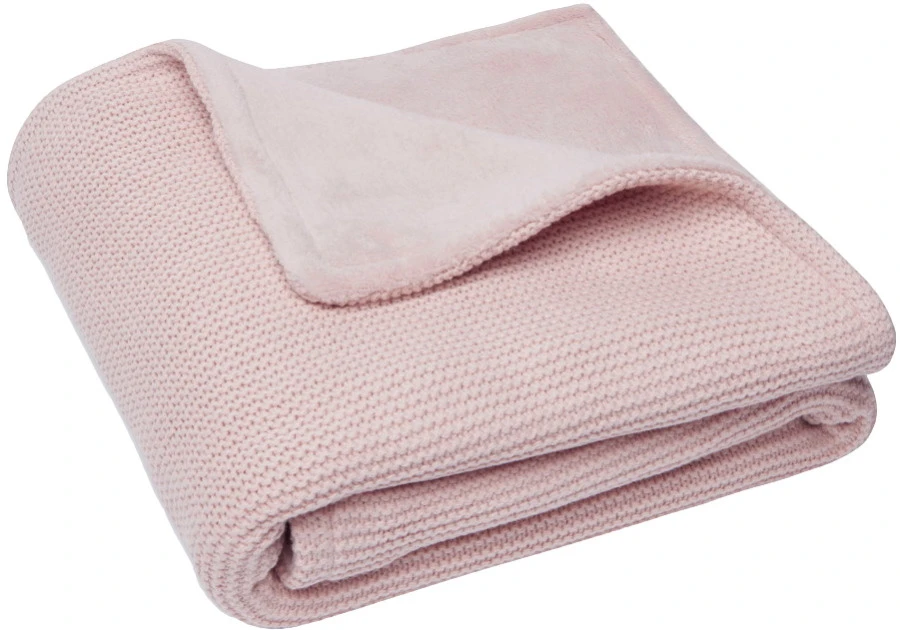 Jollein Basic Knit Pale Pink / Fleece 75 X 100 Cm Wiegdeken 517-511-65310 1 Jollein Basic Knit Pale Pink / Fleece 75 X 100 Cm Wiegdeken 517-511-65310