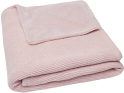 Jollein Basic Knit Pale Pink / Fleece 100 X 150 Cm Ledikantdeken 517-522-65310