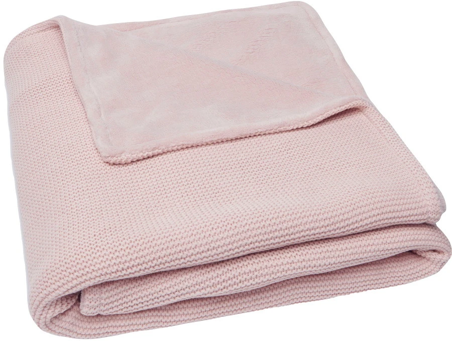 Jollein Basic Knit Pale Pink / Fleece 100 X 150 Cm Ledikantdeken 517-522-65310 1 Jollein Basic Knit Pale Pink / Fleece 100 X 150 Cm Ledikantdeken 517-522-65310