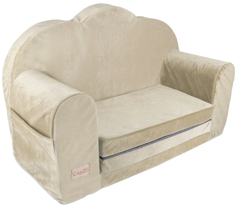 Albero Mio Cloud Sofa Velvet Beige Slaapbank V110 1 Albero Mio Cloud Sofa Velvet Beige Slaapbank V110
