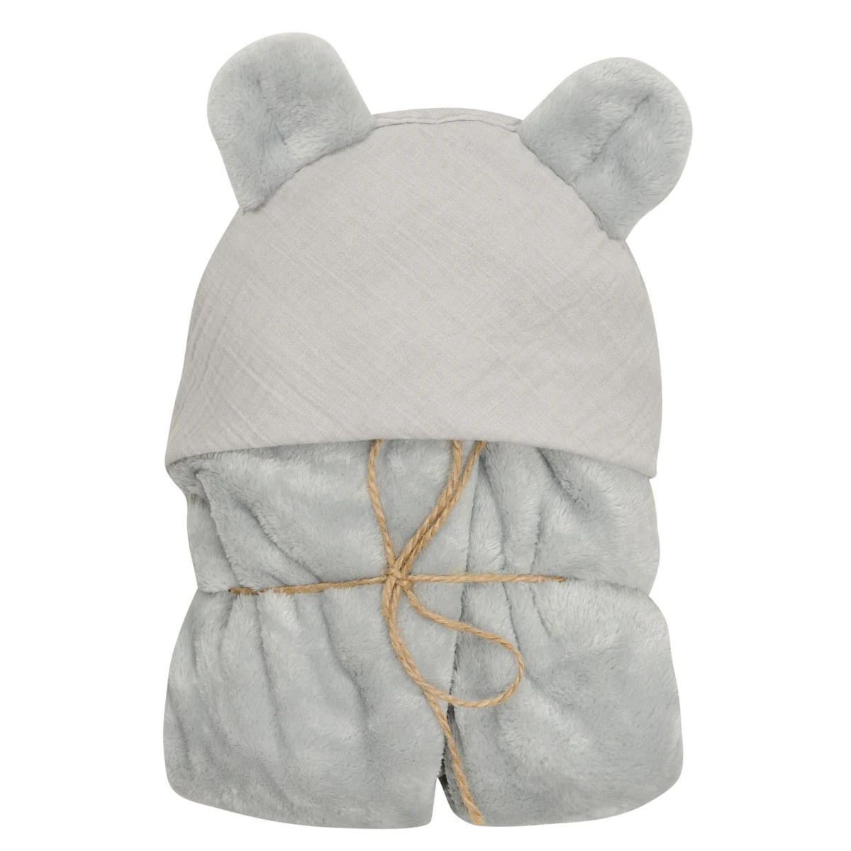 Babymatex Muslin Koala Light Grey 95x95 Cm Wikkeldeken Voor Autostoel TB0444_04 - Afbeelding 4