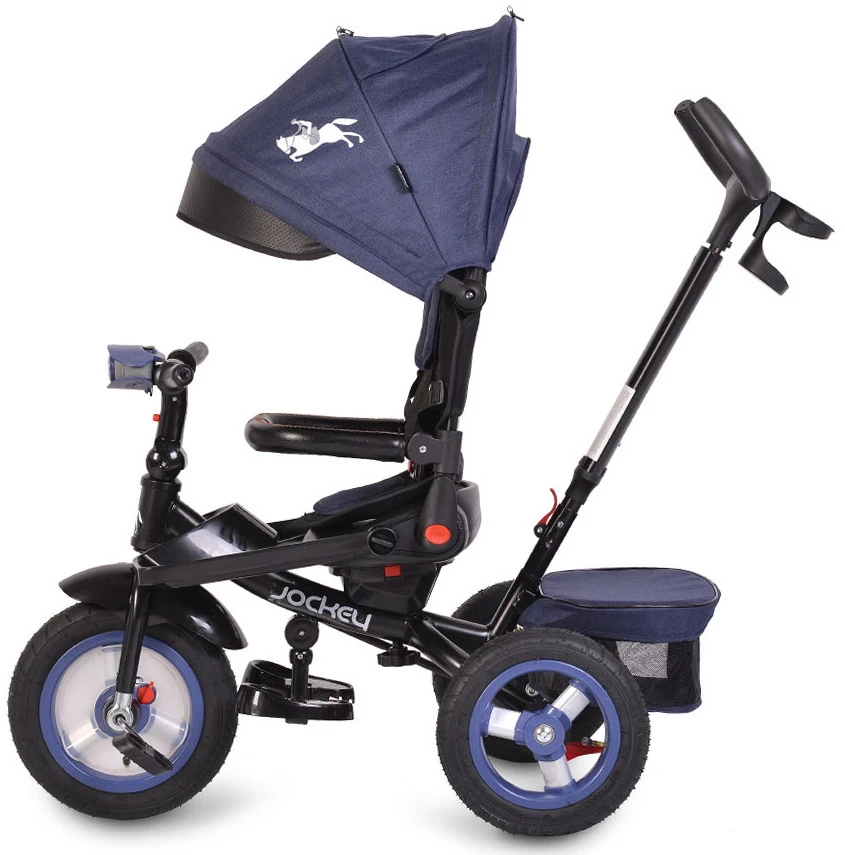 Cangaroo Jockey Trike Grey Stars Driewieler Met Duwstang En Zonnekap 6 Cangaroo Jockey Trike Grey Stars Driewieler Met Duwstang En Zonnekap - Afbeelding 6