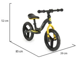 Cangaroo Kiddy Zwart/Geel Loopfiets 109567 -Babyproducten cangaroo kiddy zwart geel loopfiets 109567 4