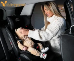 Cangaroo Pilot Light Grey Leather SPS Isofix 360° 0-36 Kg Autostoel Met Zonnekap -Babyproducten cangaroo pilot isofix 360 autostoel 0 36 kg 3