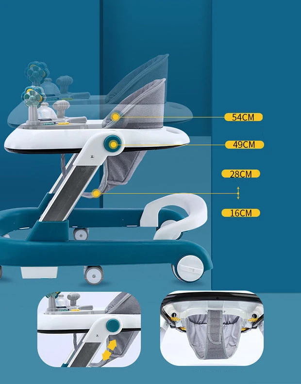 Eco Toys Grijs 2-in-1 Loopstoel HC546172 4 Eco Toys Grijs 2-in-1 Loopstoel HC546172 - Afbeelding 4