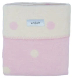 Zaffiro Ecru & Roze Gestipt 100 X 150 Cm Ledikantdeken 15274 -Babyproducten ecrurozestippendeken 4