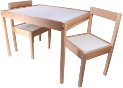 Kukka Wooden Set Tafel Met Stoeltjes KWS100 10 Kukka Wooden Set Tafel Met Stoeltjes KWS100 -Babyproducten kukka houten tafel met stoeltjes wks100 2 1