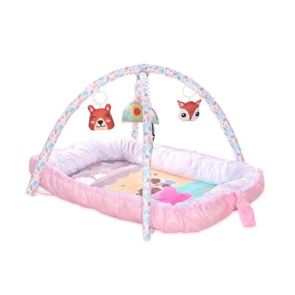 Lorelli Animals Pink 2-in-1 Speelkleed En Babynest 1030045-002 1 Lorelli Animals Pink 2-in-1 Speelkleed En Babynest 1030045-002