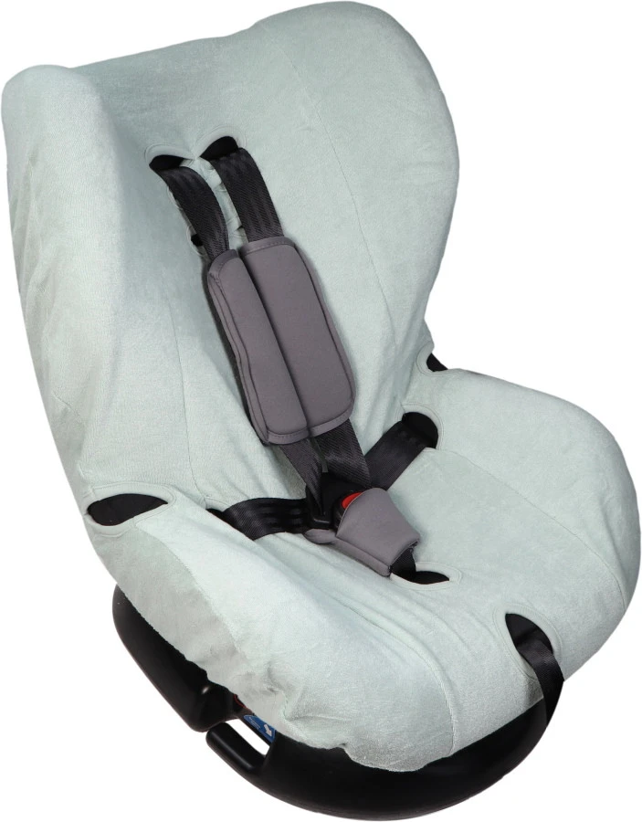 MamaLoes Badstof Stone Green Groep 1+ Autostoelhoes ML6387 2 MamaLoes Badstof Stone Green Groep 1+ Autostoelhoes ML6387 - Afbeelding 2