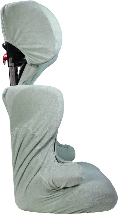 MamaLoes Badstof Stone Green Groep 2/3 Autostoelhoes ML6487 2 MamaLoes Badstof Stone Green Groep 2/3 Autostoelhoes ML6487 - Afbeelding 2