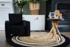 Ding Jamie Velvet Grijs Kinderfauteuil DI-34204 -Babyproducten mamaloes ding jamie 12 3