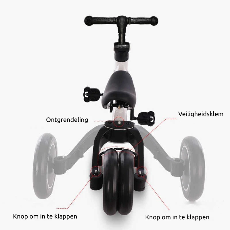 Eco Toys Wit 4-in-1 Loopfiets HC492494 6 Eco Toys Wit 4-in-1 Loopfiets HC492494 - Afbeelding 6