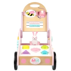 Eco Toys Roze Houten Activiteiten Loopwagen HC494888 -Babyproducten mamaloes eco toys roze houten activiteiten loopwagen hc494888 0