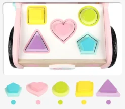 Eco Toys Roze Houten Activiteiten Loopwagen HC494888 -Babyproducten mamaloes eco toys roze houten activiteiten loopwagen hc494888 00000