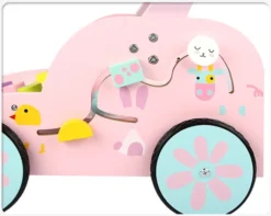 Eco Toys Roze Houten Activiteiten Loopwagen HC494888 -Babyproducten mamaloes eco toys roze houten activiteiten loopwagen hc494888 02