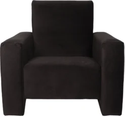 Ding Jamie Velvet Zwart Kinderfauteuil DI-34203