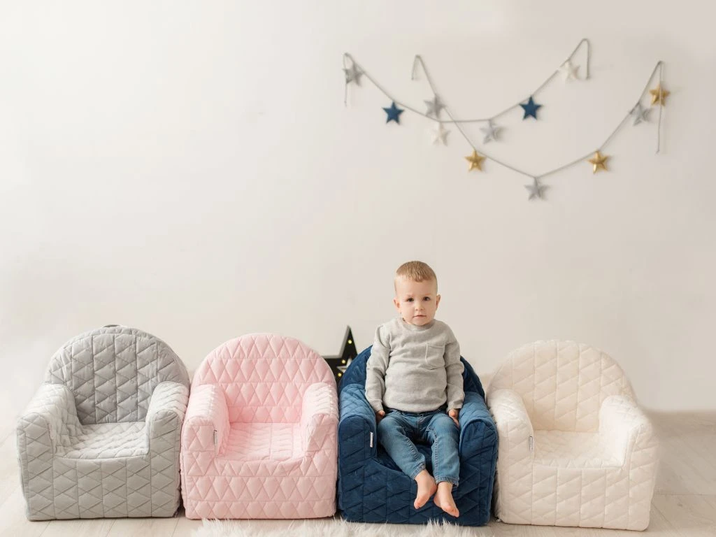 Albero Mio Velvet Grijs Kinderfauteuil 2 Albero Mio Velvet Grijs Kinderfauteuil - Afbeelding 2