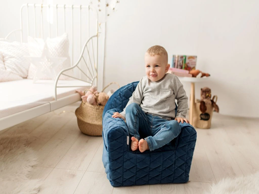 Albero Mio Velvet Navy Kinderfauteuil 4 Albero Mio Velvet Navy Kinderfauteuil - Afbeelding 4