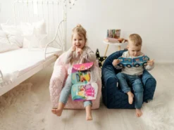 Albero Mio Velvet Roze Kinderfauteuil -Babyproducten mamaloes velvet roze kinderfauteuil 3