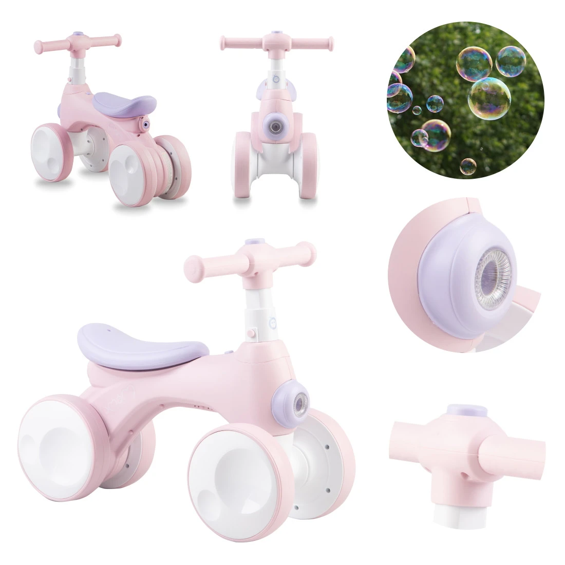 Momi Tobis Pink Ride-On Bubbles Loopfiets ROBI00042 9 Momi Tobis Pink Ride-On Bubbles Loopfiets ROBI00042 - Afbeelding 9