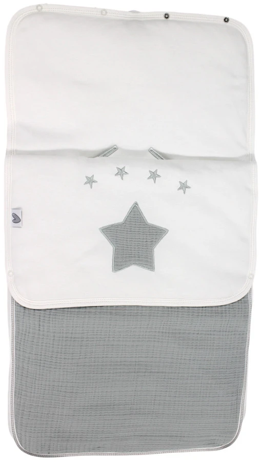 Petit Villain Hydrofiel Grijs Universele Autostoel Voetenzak 2 Petit Villain Hydrofiel Grijs Universele Autostoel Voetenzak - Afbeelding 2