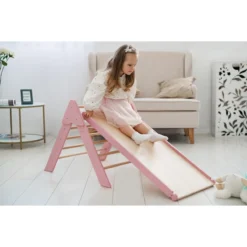 Luna Toys Roze Houten Klimrek Met Glijbaan LU-36974 18 Luna Toys Roze Houten Klimrek Met Glijbaan LU-36974 -Babyproducten pink 1