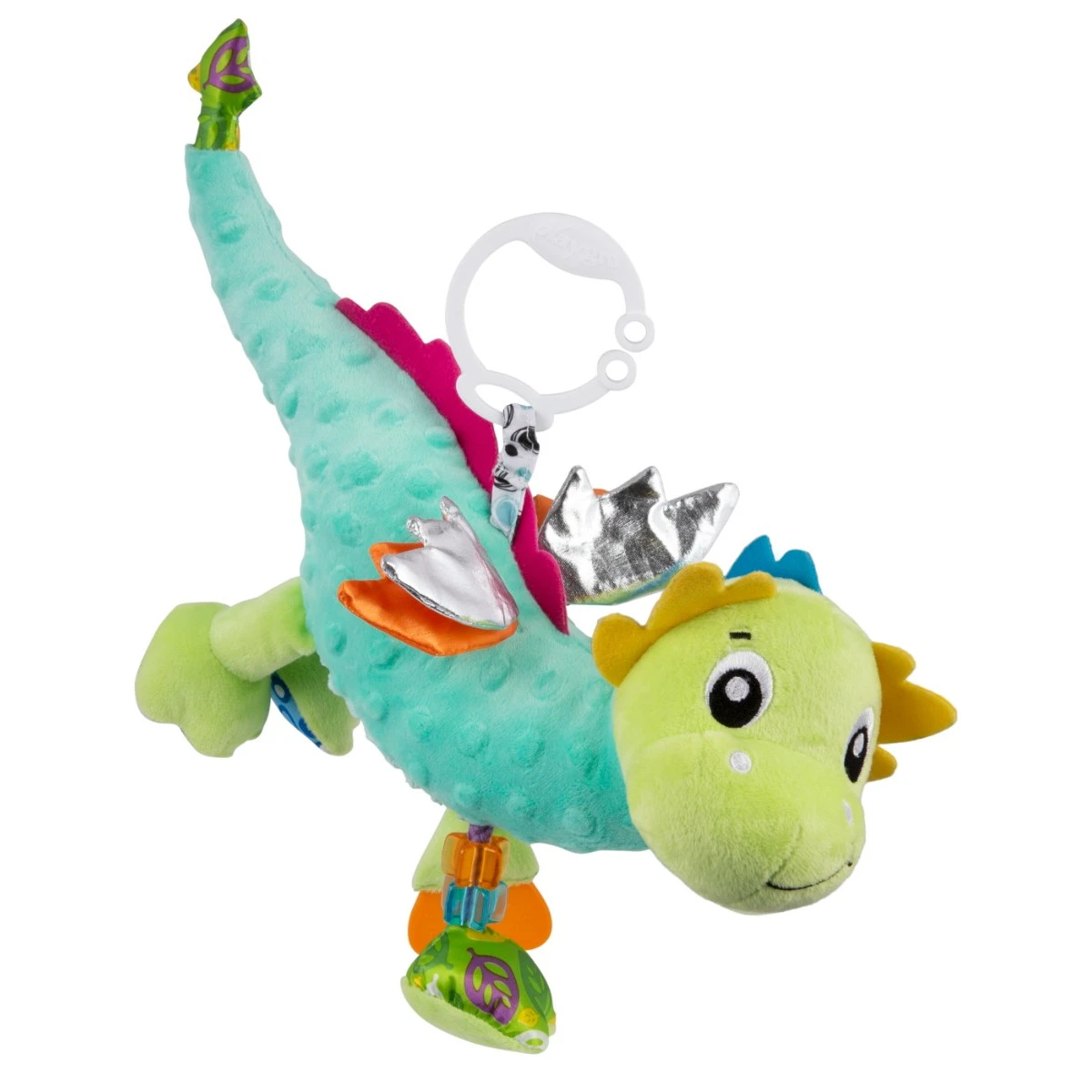 Playgro Sensory Friends Dusty Dragon Buggyspeeltje P0188473 1 Playgro Sensory Friends Dusty Dragon Buggyspeeltje P0188473