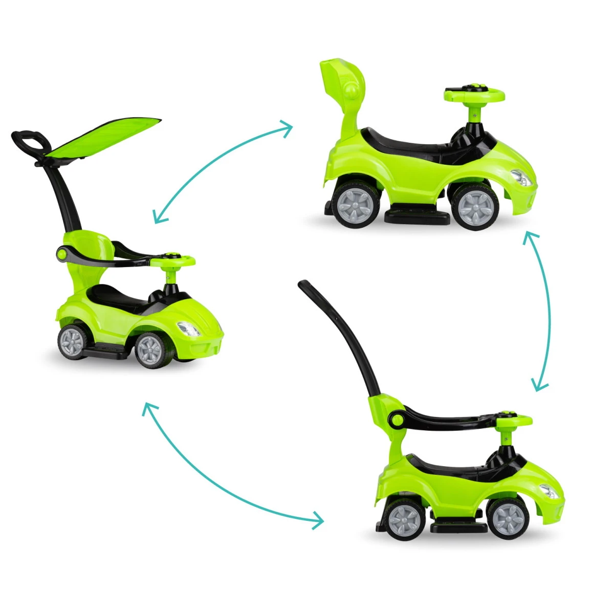 QKids Lolo Lime Green 2-in-1 Ride-on Loopauto QKIDS00007 7 QKids Lolo Lime Green 2-in-1 Ride-on Loopauto QKIDS00007 - Afbeelding 7