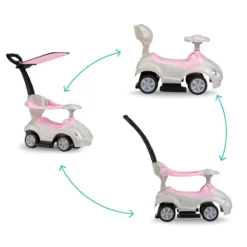 QKids Lolo Pink 2-in-1 Ride-on Loopauto QKIDS00006 -Babyproducten qkids lolo pink 2 in 1 ride on loopauto qkids00006 7
