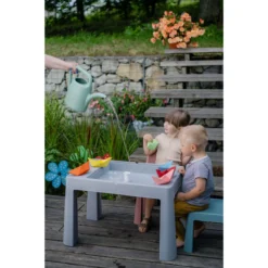 Tega Baby Teggi Turquoise/Navy/Grey Multifun 3-in-1 Tafel Met Twee Stoeltjes TI-011-173 -Babyproducten tega baby teggi greyold roseturquoise multifun 3 in 1 tafel 2