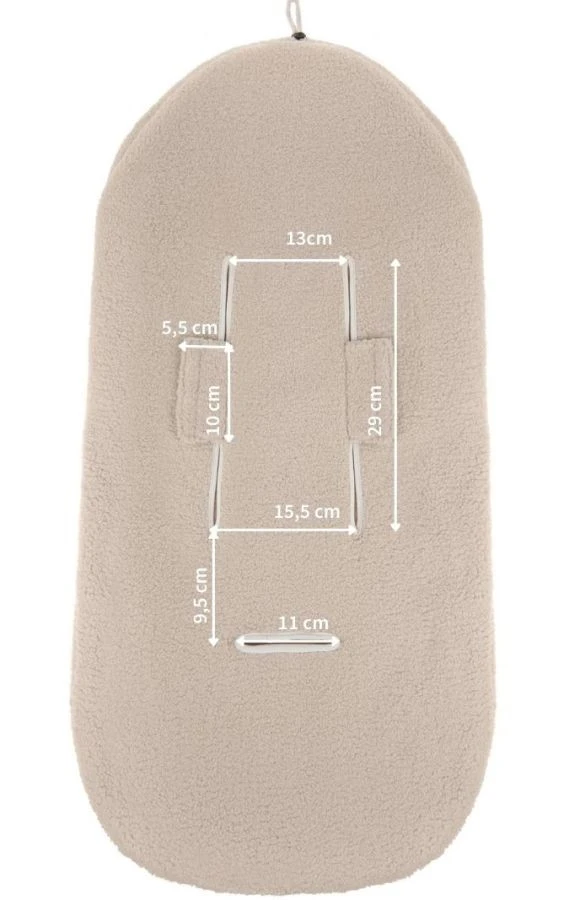 Zaffiro MINI Lama Vanilla Autostoel Voetenzak 4 Zaffiro MINI Lama Vanilla Autostoel Voetenzak - Afbeelding 4